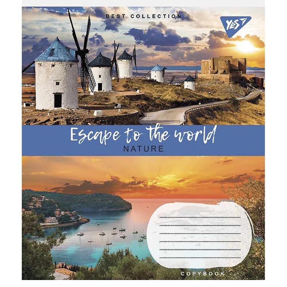 Набір зошитів Yes Escape to the world, в лінію, 18 аркушів, 25 шт. (766607) - фото 3