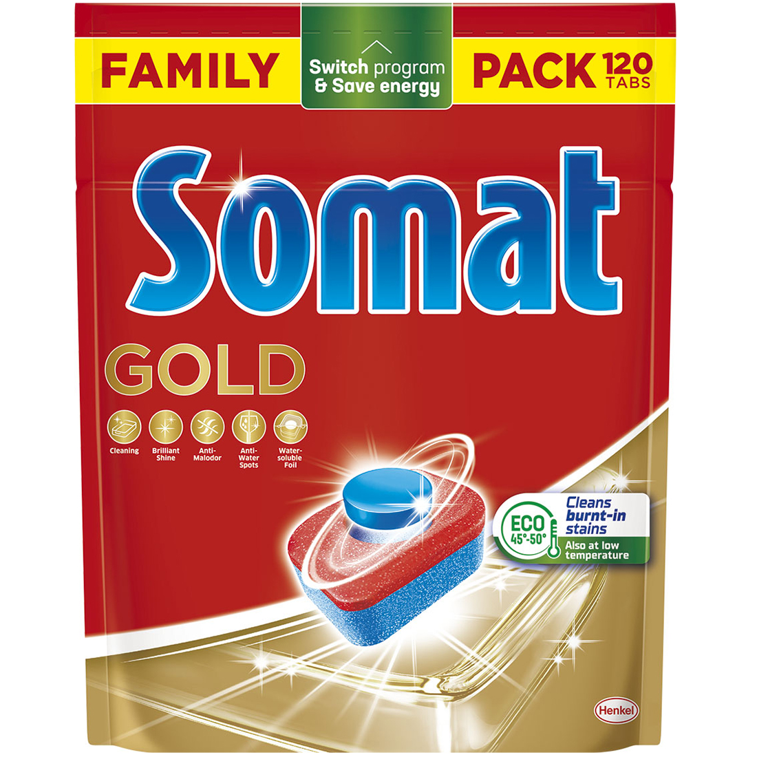 Таблетки для посудомоечной машины Somat Gold 120 шт. - фото 1