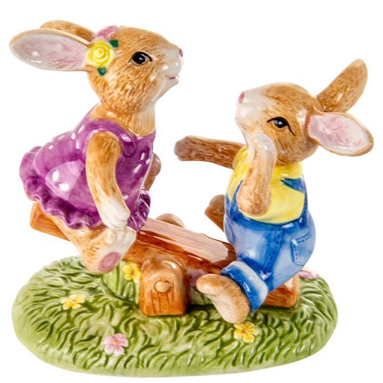Фігурка декоративна Lefar Кролики, 12 см, різнокольоровий (59-259) - фото 1