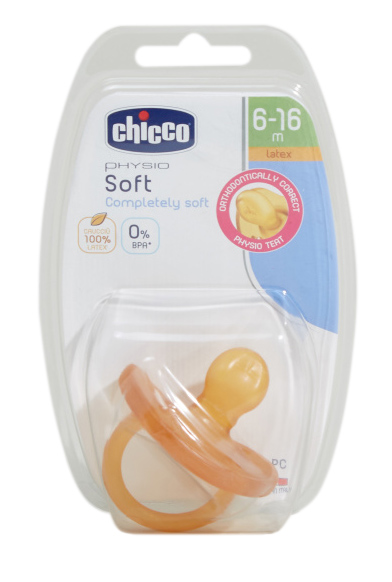 Пустушка Chicco Physio Soft, латекс, 6-16 міс.,1 шт. (73002,31) - фото 2