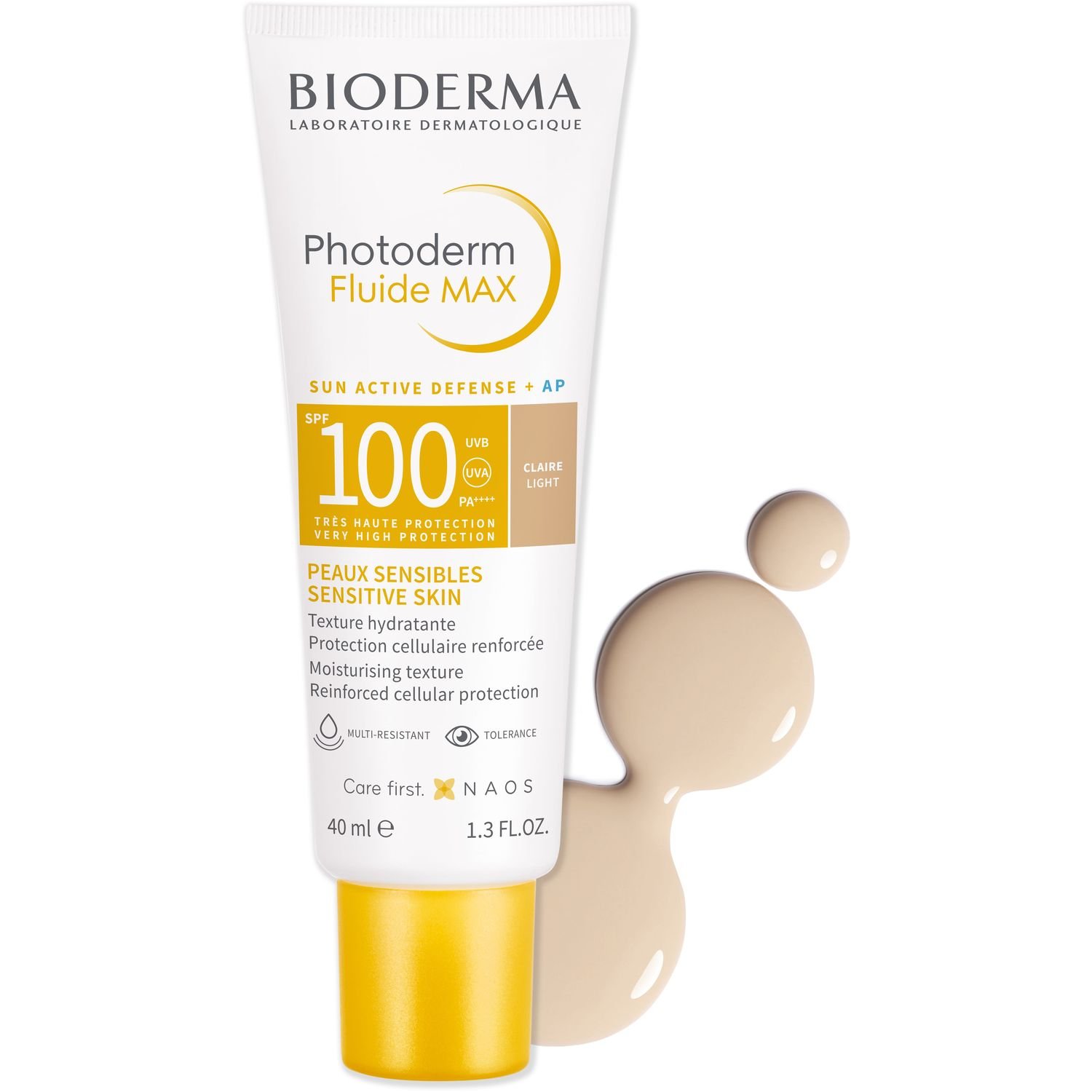 Сонцезахисний тональний флюїд Bioderma Photoderm Fluide МАХ SPF 100, світлий, 40 мл - фото 1