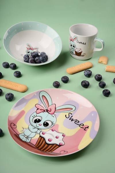 Набор детской посуды Limited Edition Sweet Bunny, 3 предмета (C523) - фото 3