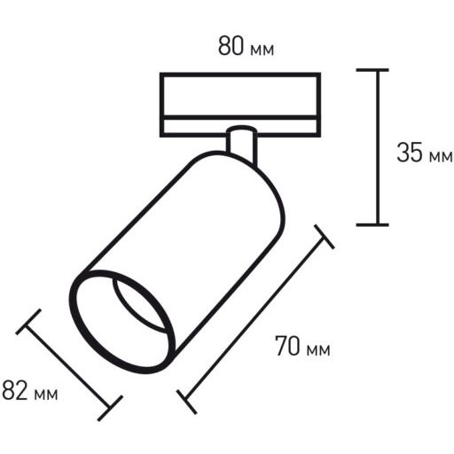 Светильник трековый Eurolamp для ламп LED GX53 белый (LHT-LED-GX53(white)) - фото 3