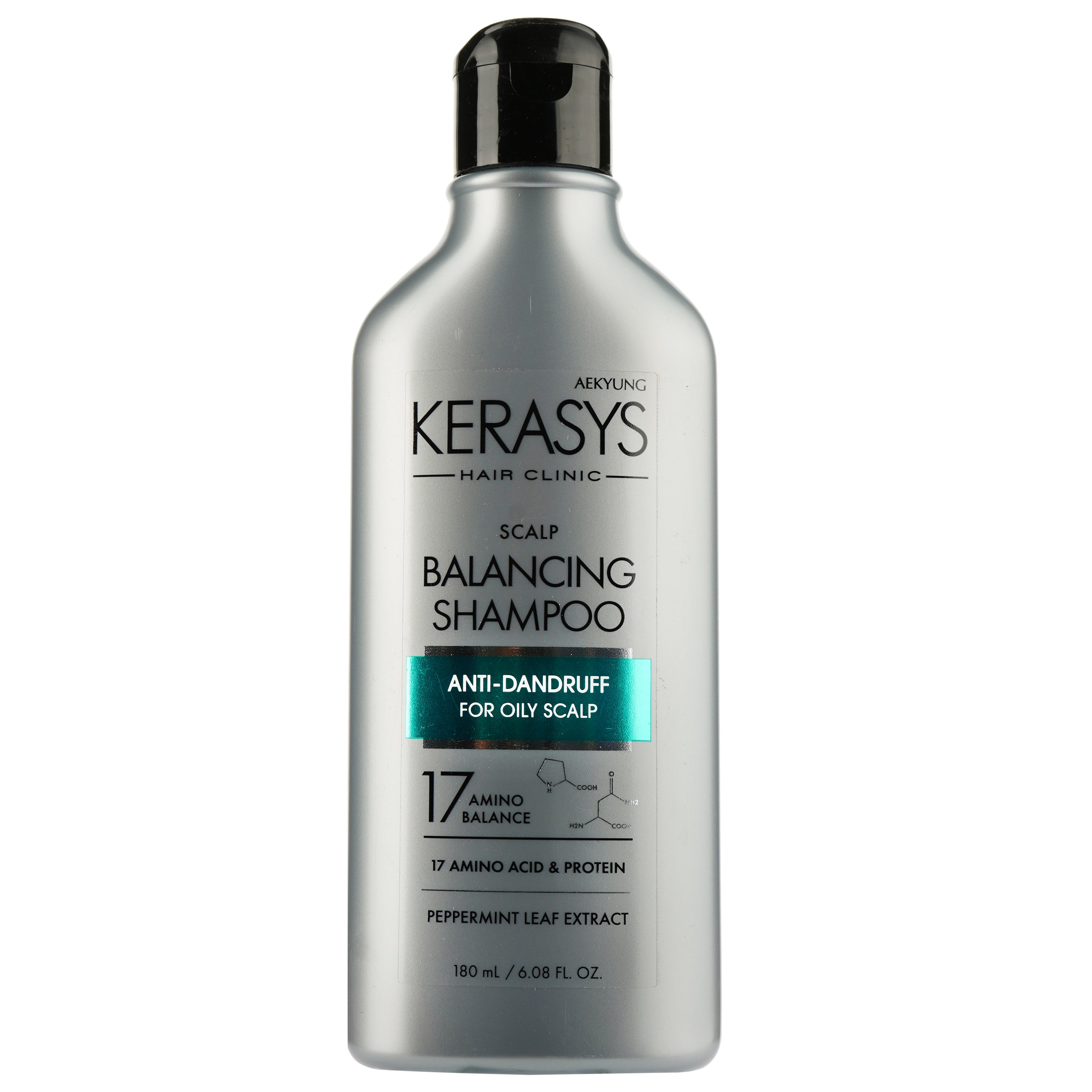 Балансирующий шампунь Kerasys Hair Clinic Anti-Dandruff Peppermint Leaf Extract, 180 мл - фото 1
