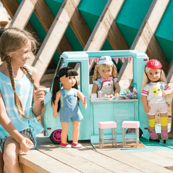 Транспорт для кукол Our Generation Фургон с мороженым и аксессуарами, голубой (BD37252Z) - фото 10