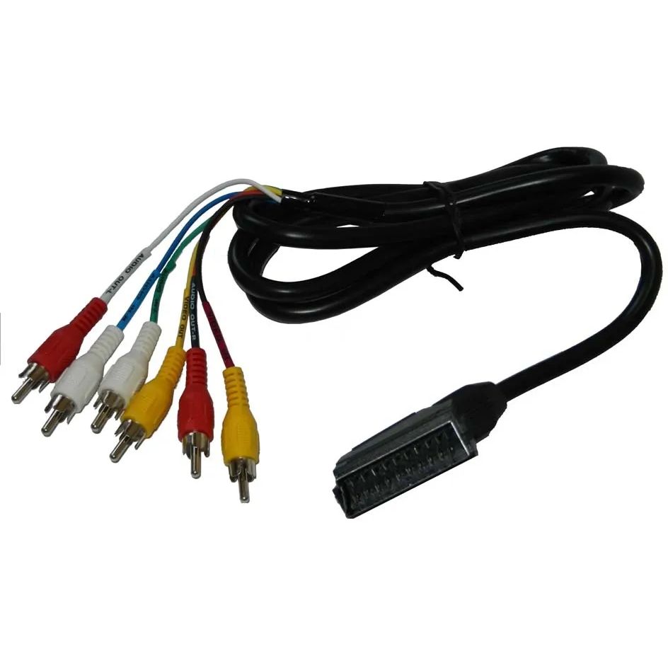 Кабель SCART-6xRCA 1.2 м - фото 1