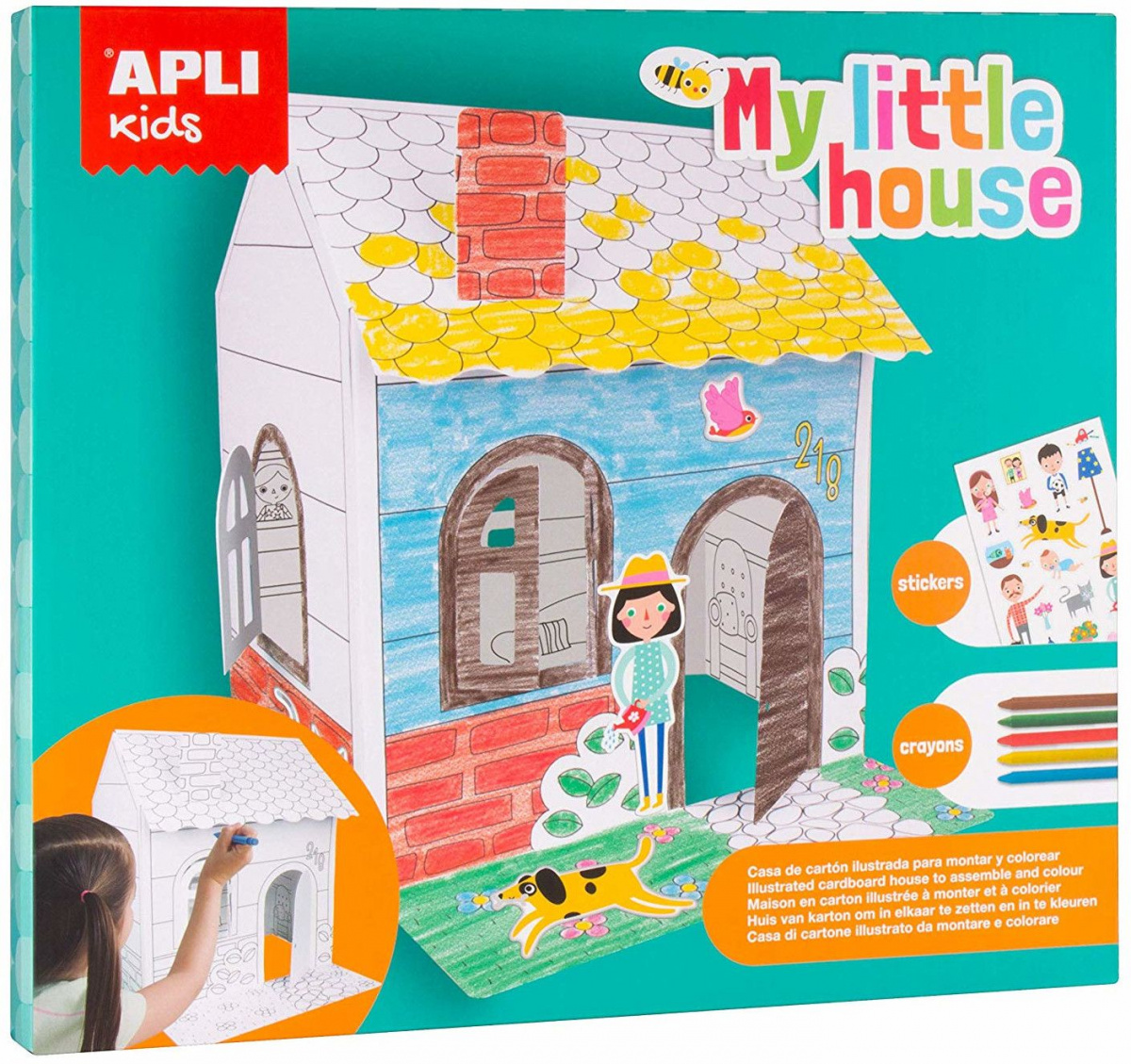 Набір наклейки та розмальовка Apli Kids Мій маленький будиночок (000016716) - фото 1