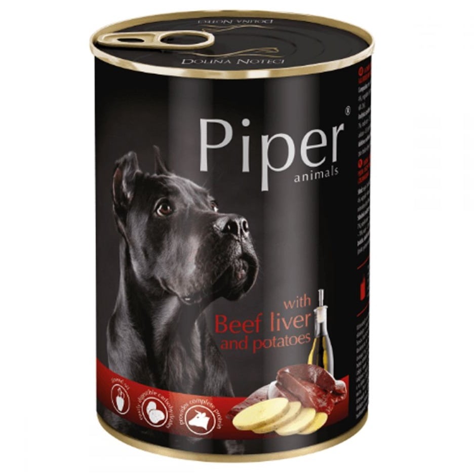Вологий корм для собак Dolina Noteci Piper з яловичою печінкою та картоплею 400 г (DN102-300304) - фото 1