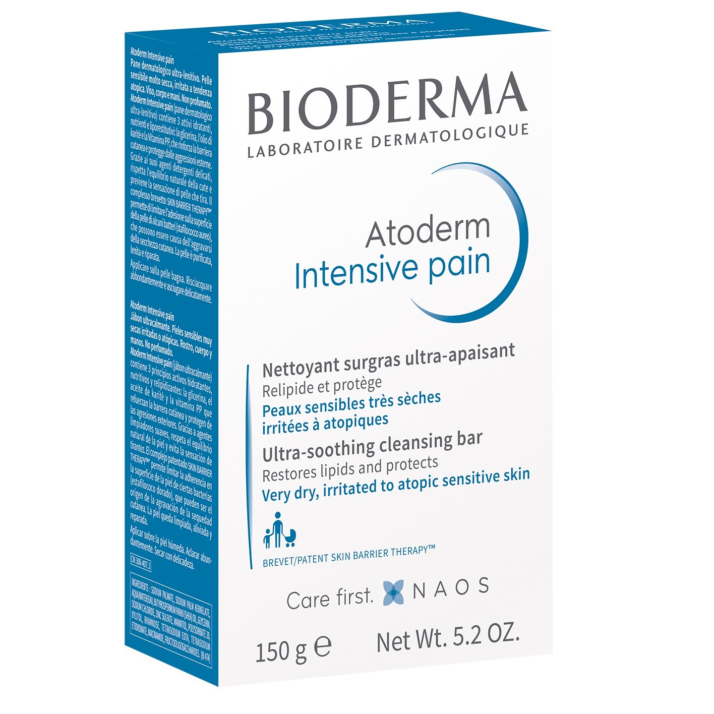 Фото - Крем і лосьйон Bioderma Мило для обличчя та тіла  Atoderm Intensive Pain, 150 г  (28092В)
