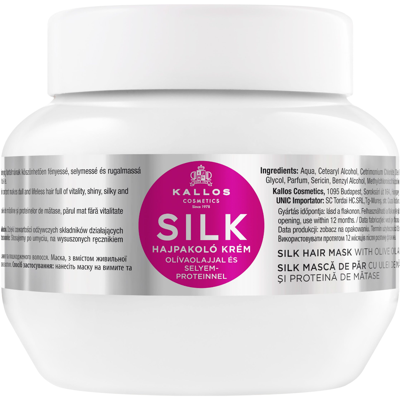 Маска для волос Kallos Cosmetics Silk с протеинами шелка, 275 мл - фото 1