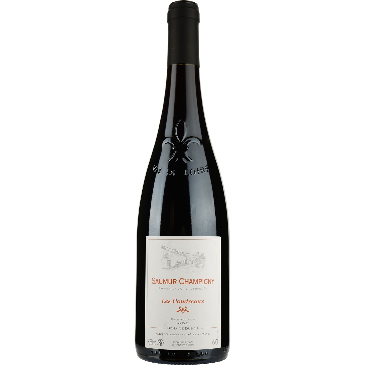 Вино Les Coudreaux Domaine Dubois AOP Saumur Champigny 2018, красное, сухое, 0,75 л - фото 1