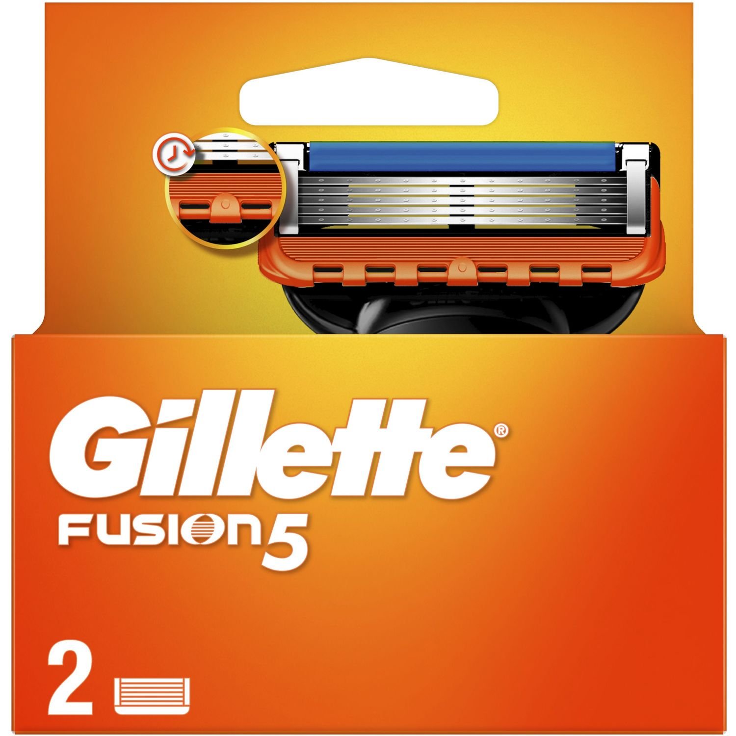 Сменные картриджи для бритья мужские Gillette Fusion5 2 шт. - фото 1