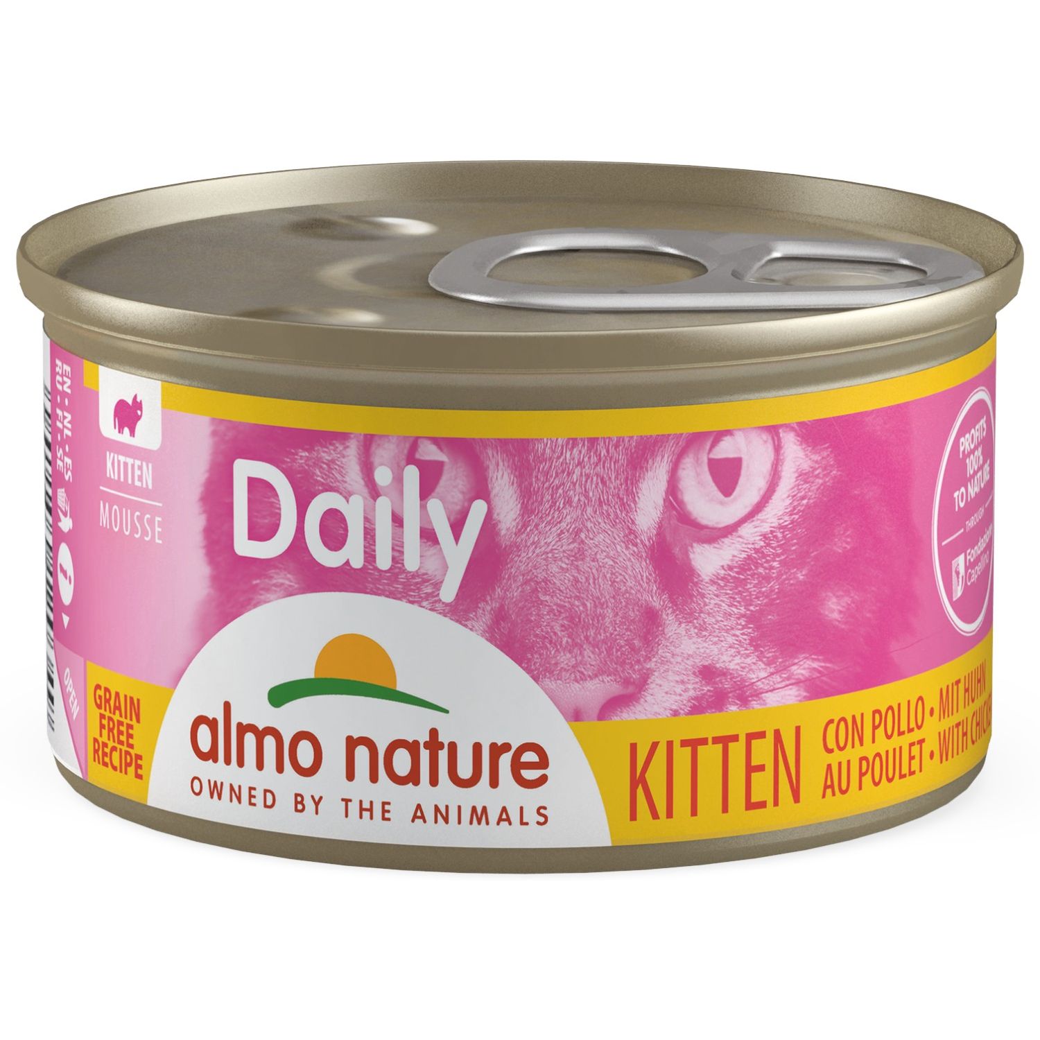 Влажный корм для котят Almo Nature Daily Kitten мусс с курицей 85 г - фото 1