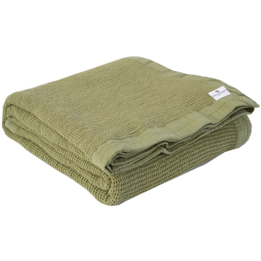 Покривало Lotus Home Rius olive 260x240 см оливкове (svt-2000022331340) - фото 1