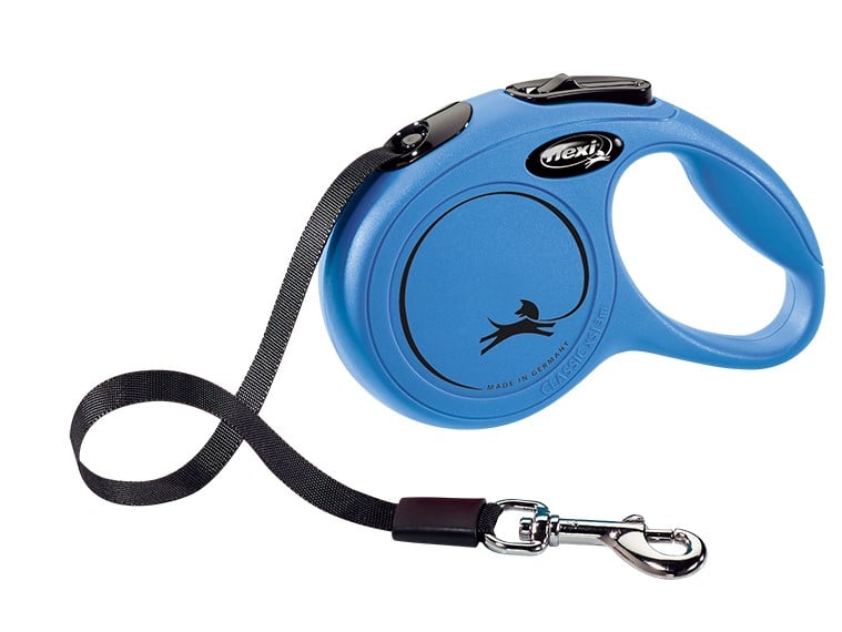 Повідець-рулетка Flexi Classic XS, для собак до 12 кг, стрічка 3 м, синій (CL00T3.251.BL.20) - фото 1