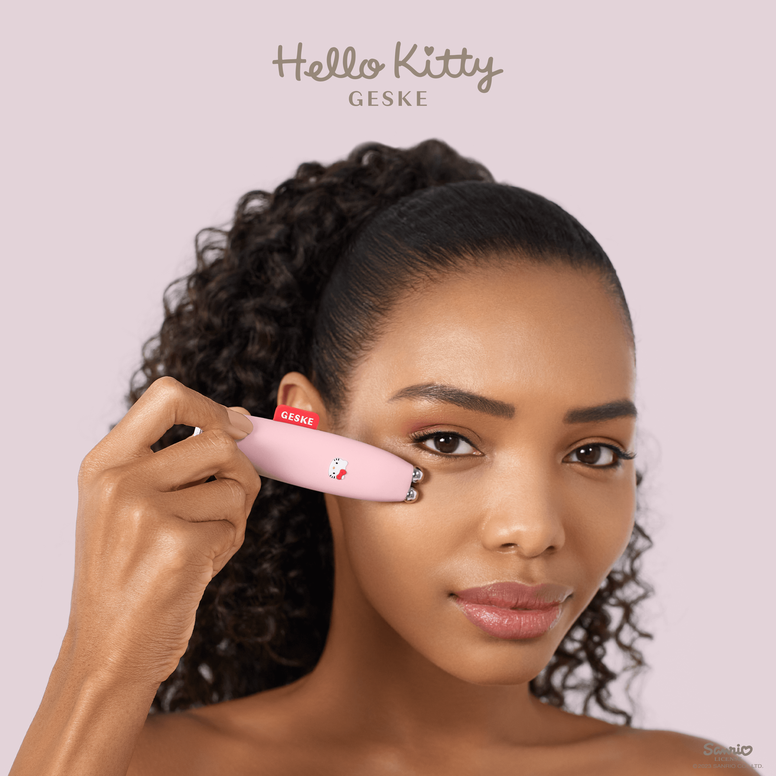 Микротоковая ручка GESKE MicroCurrent Face-Lift Pen 6 в 1 by Hello Kitty для подтяжки лица розовая - фото 6