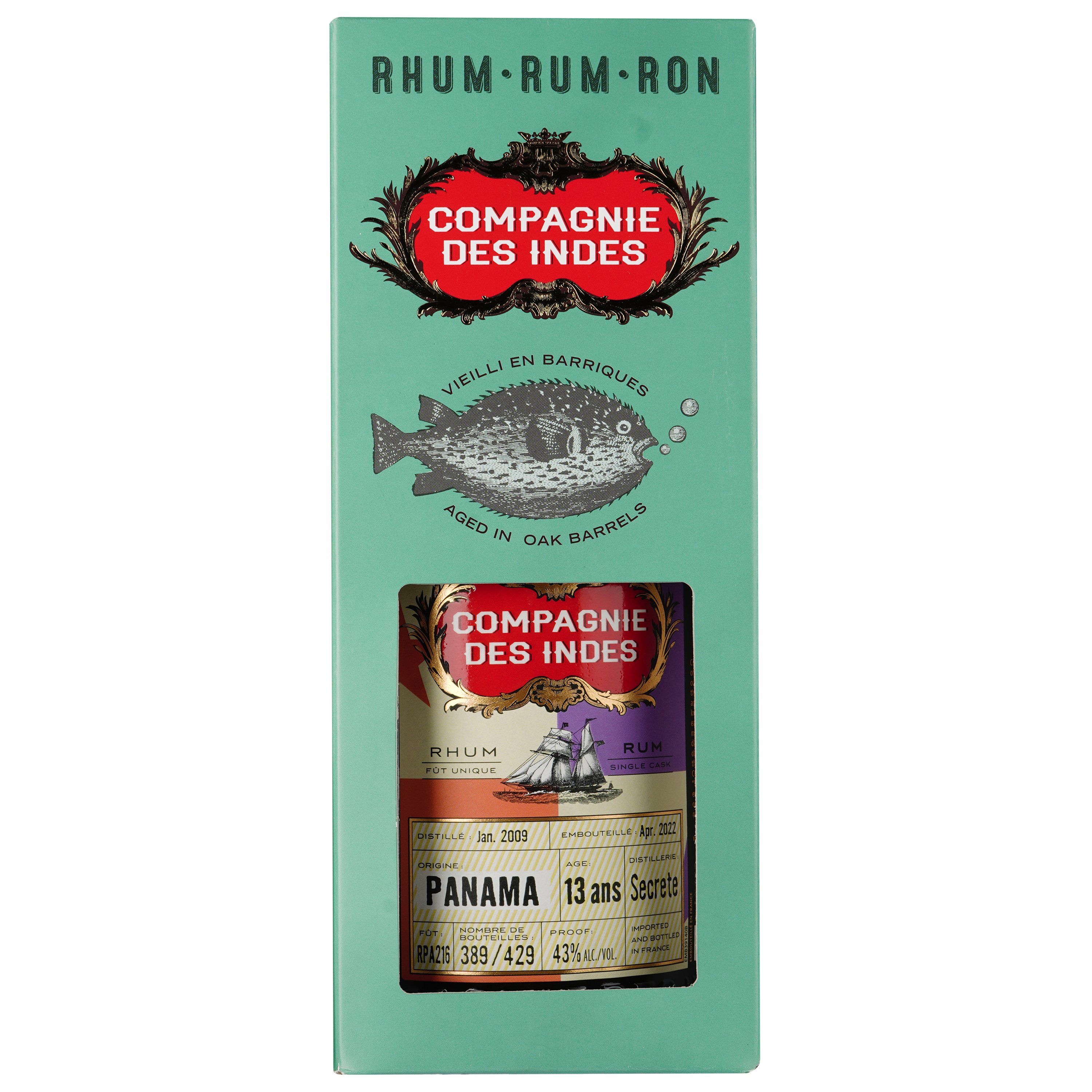 Ром Compagnie des Indes Single Cask Panama 13 yo, 43%, 0,7 л, в подарочной упаковке - фото 4