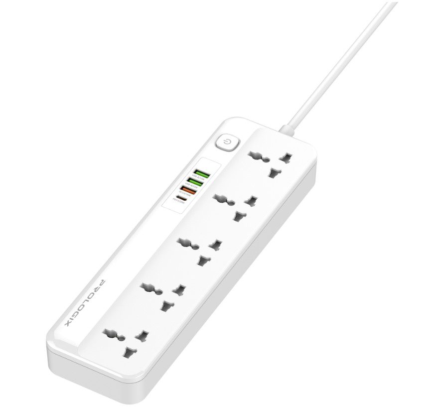 Мережевий фільтр-подовжувач Prologix Premium PRSC5415W 5 розеток 4 USB (PD+QC3.0+2 AUTO ID) 2 м - фото 4