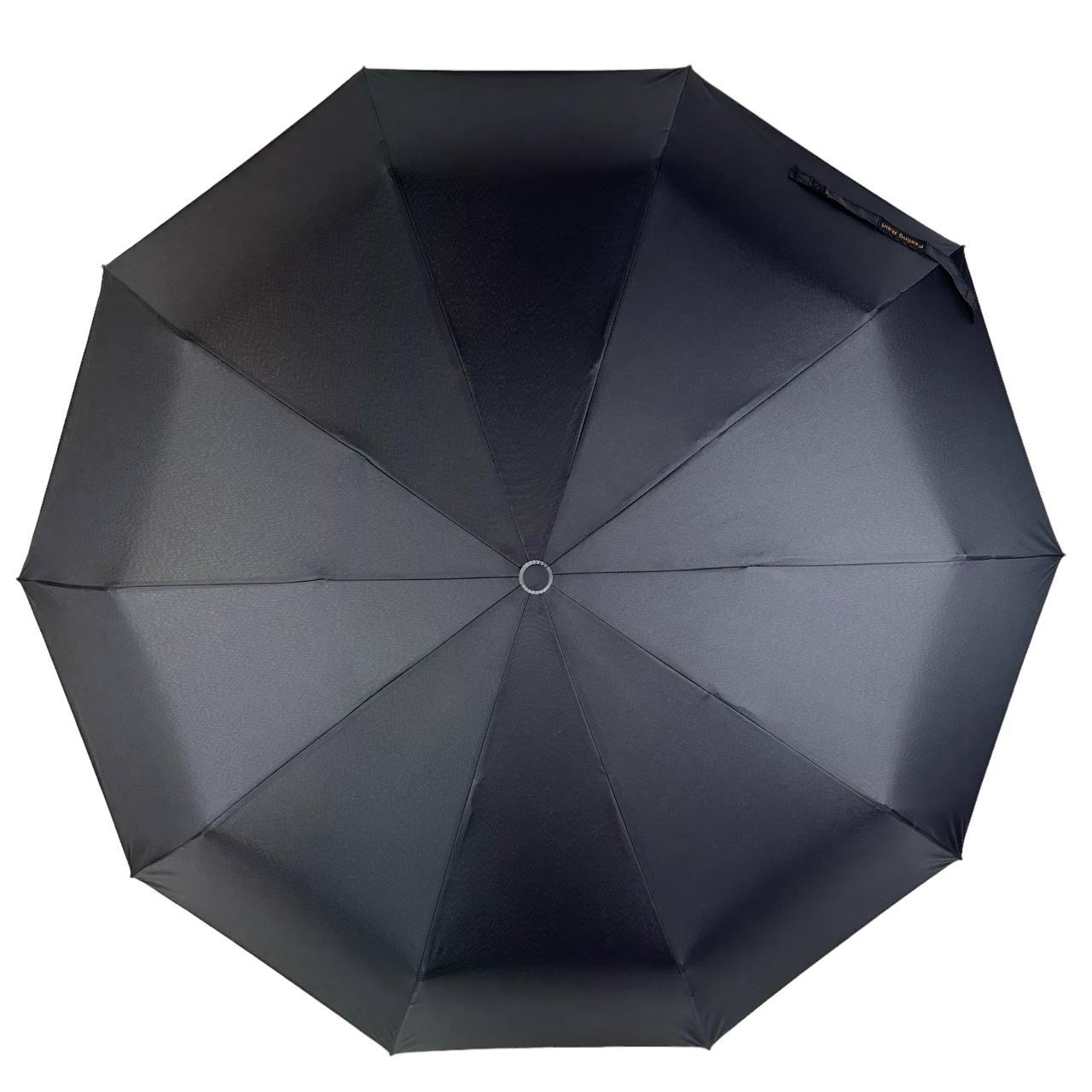 Чоловіча складана парасолька повний автомат Feeling Rain 104 см чорна - фото 1