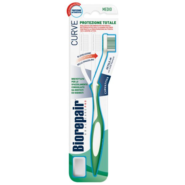 Зубна щітка Biorepair Досконала чистка для щоденного догляду, середня, зелений - фото 1