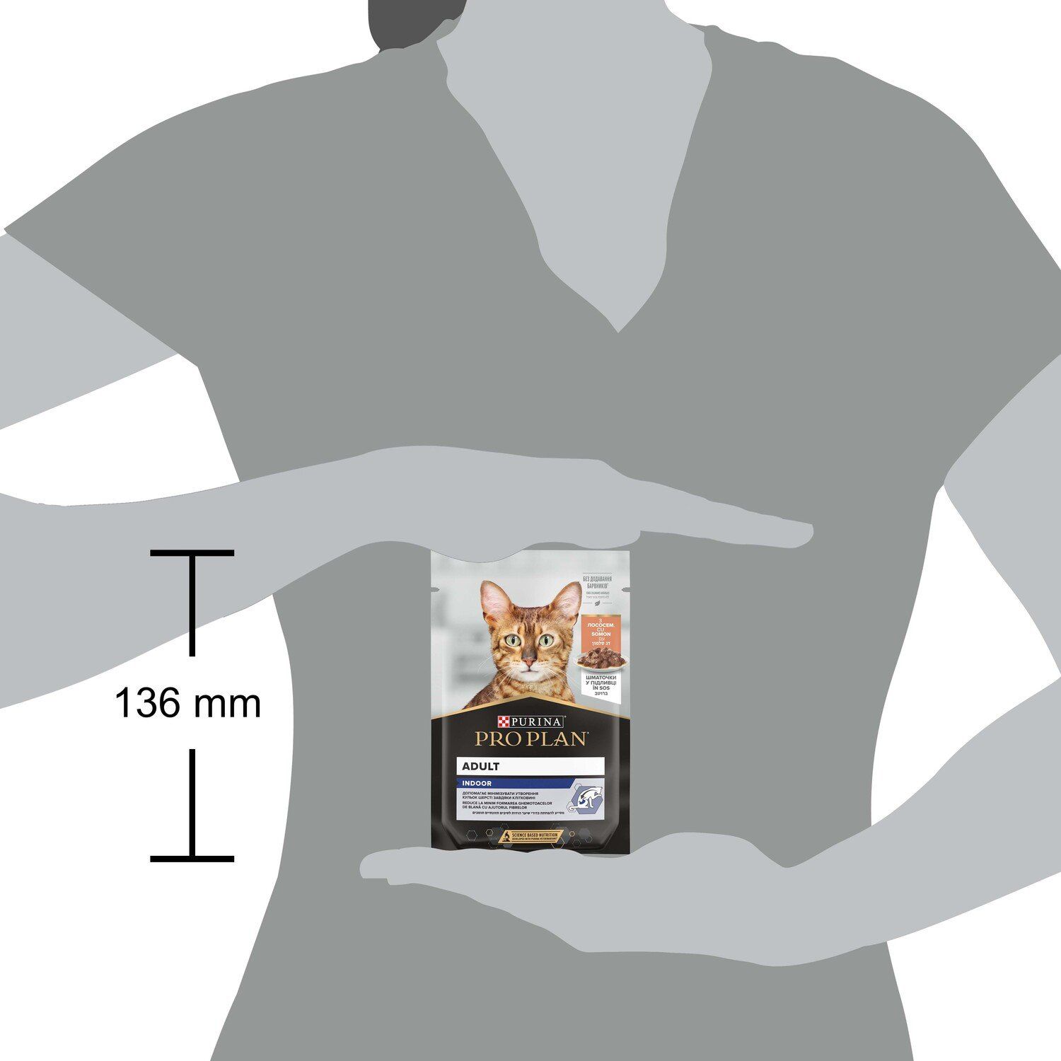 Вологий корм для домашніх дорослих котів Purina Pro Plan Adult Indoor з лососем 85 г (12457618) - фото 5