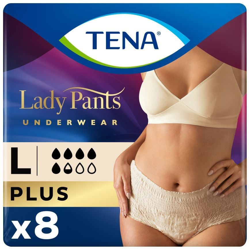 Урологические трусы для женщин Tena Lady Pants Plus L, 8 шт. - фото 1