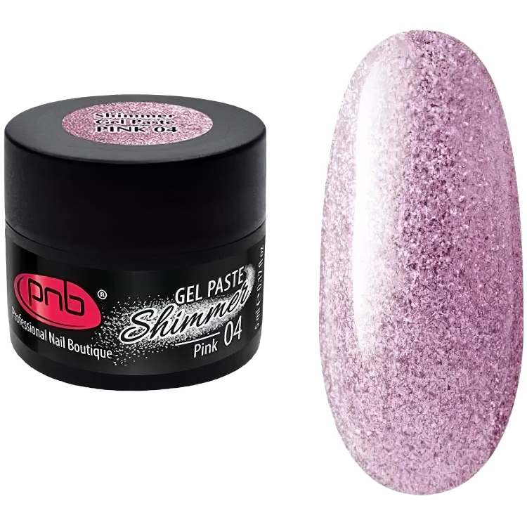 Гель-паста PNB 04 UV/LED Shimmer Gel Paste 04 Pink 5 мл - фото 1