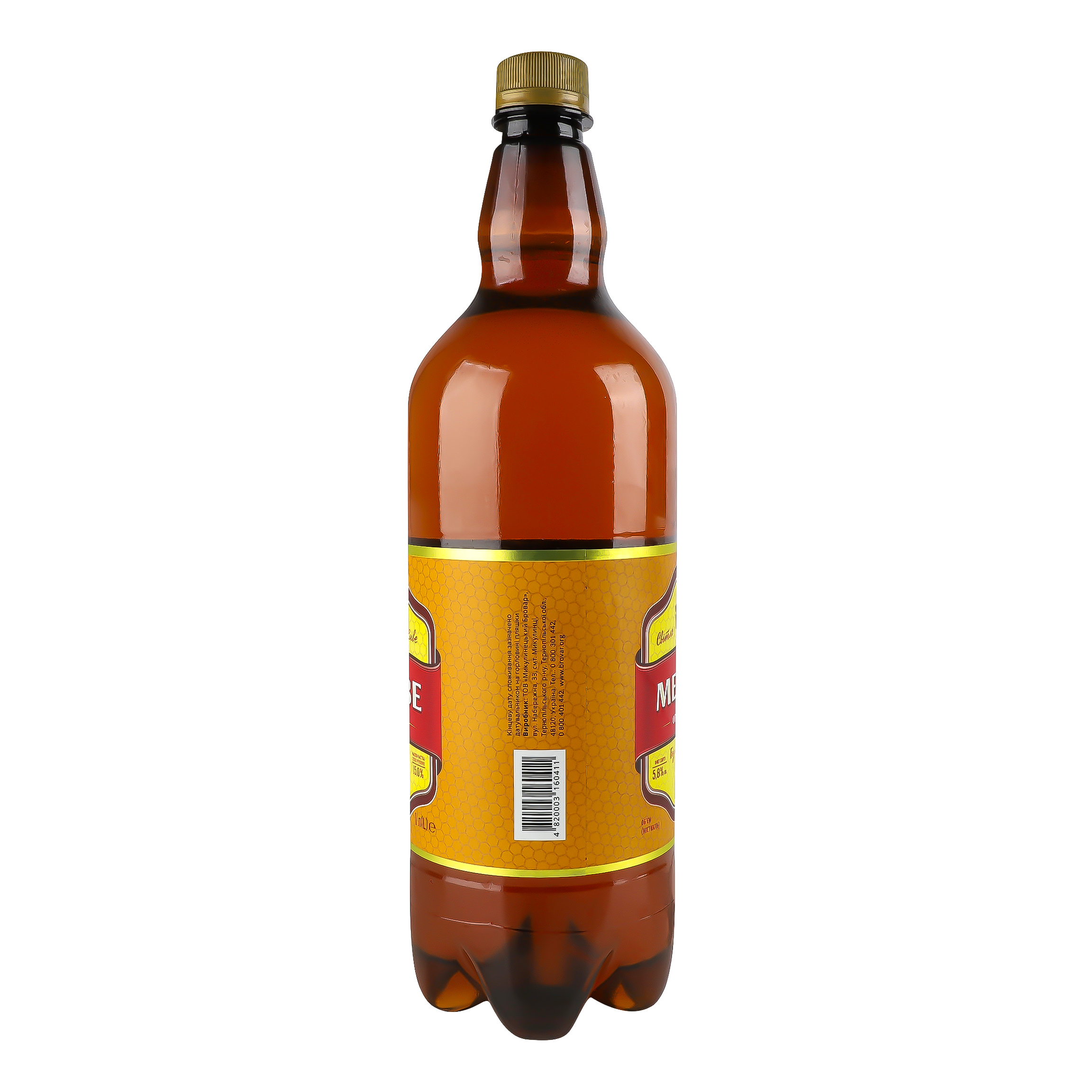 Пиво Микулин Медове оригинальное живое светлое 5.8% 1л - фото 3