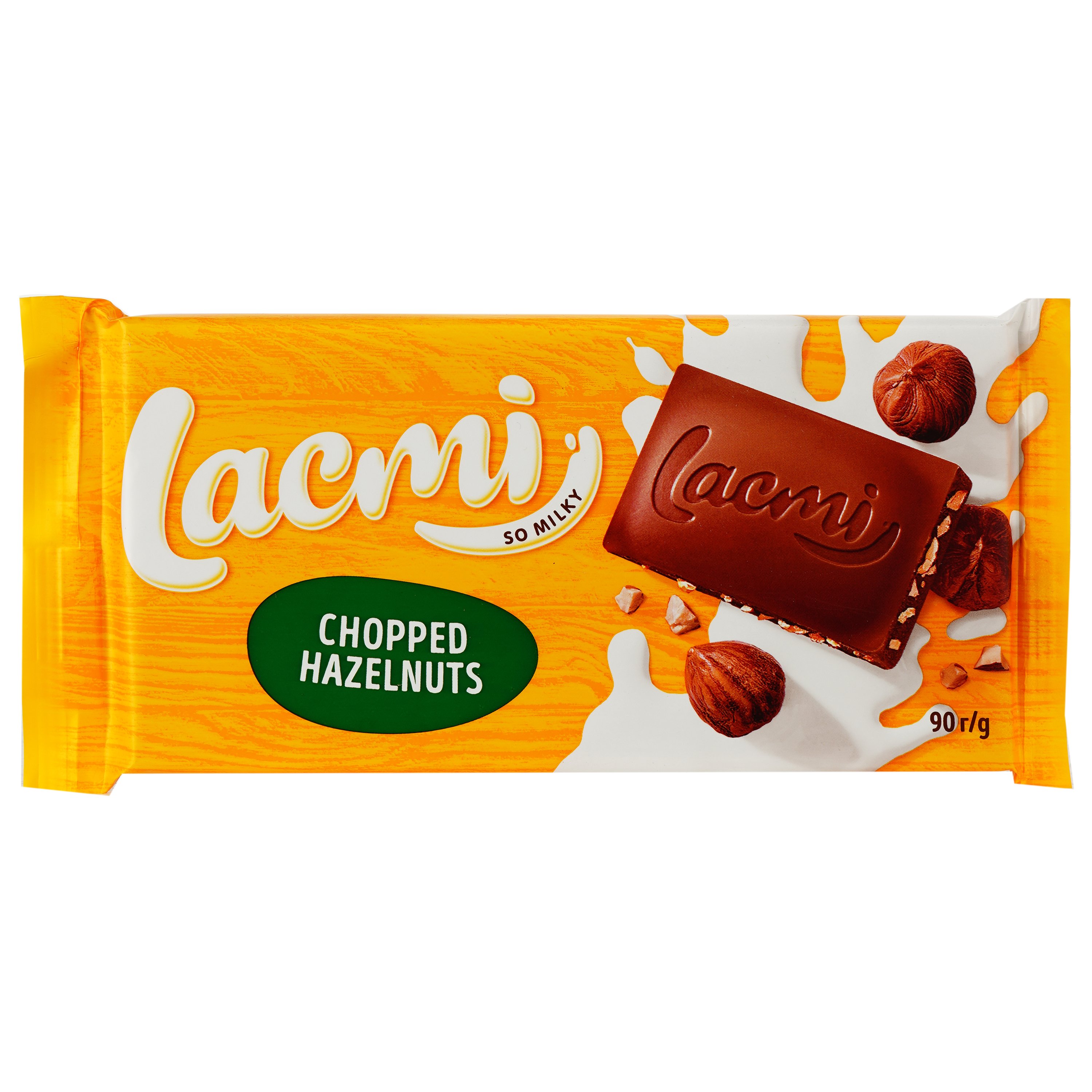 Шоколад молочний Roshen Lacmi з подрібненим лісовим горіхом, 90 г (819989) - фото 1