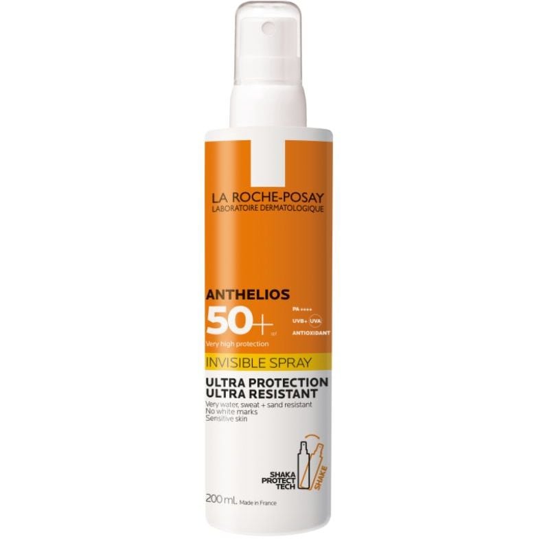 Солнцезащитный спрей La Roche-Posay Anthelios Spray Invisible, для чувствительной кожи тела и лица, SPF 50+, 200 мл - фото 1