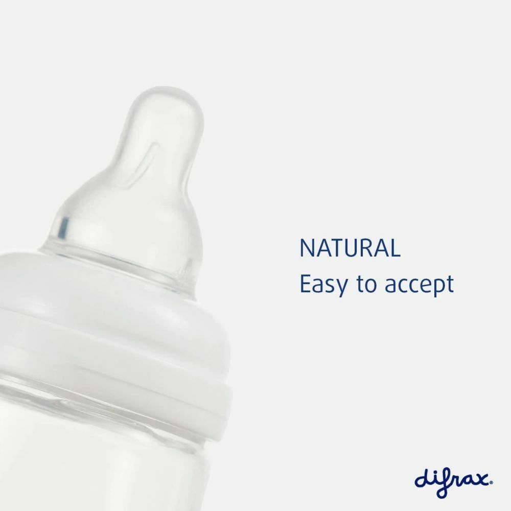 Скляна антиколікова пляшечка Difrax S-bottle Natural Popcorn із силіконовою соскою 250 мл (736FE Popcorn) - фото 5