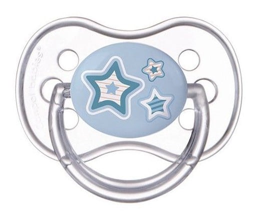 Силиконовая симметричная пустышка Canpol babies Newborn Baby 0-6 мес., синий (22/580_blu) - фото 1