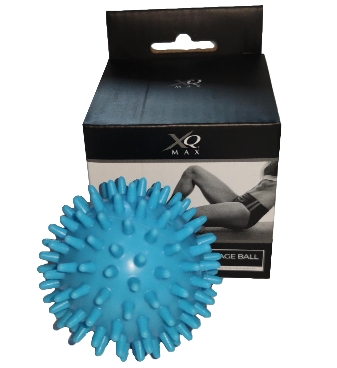М'яч-масажер з шипами XQ Max, 7 см, блакитний (850674) - фото 1