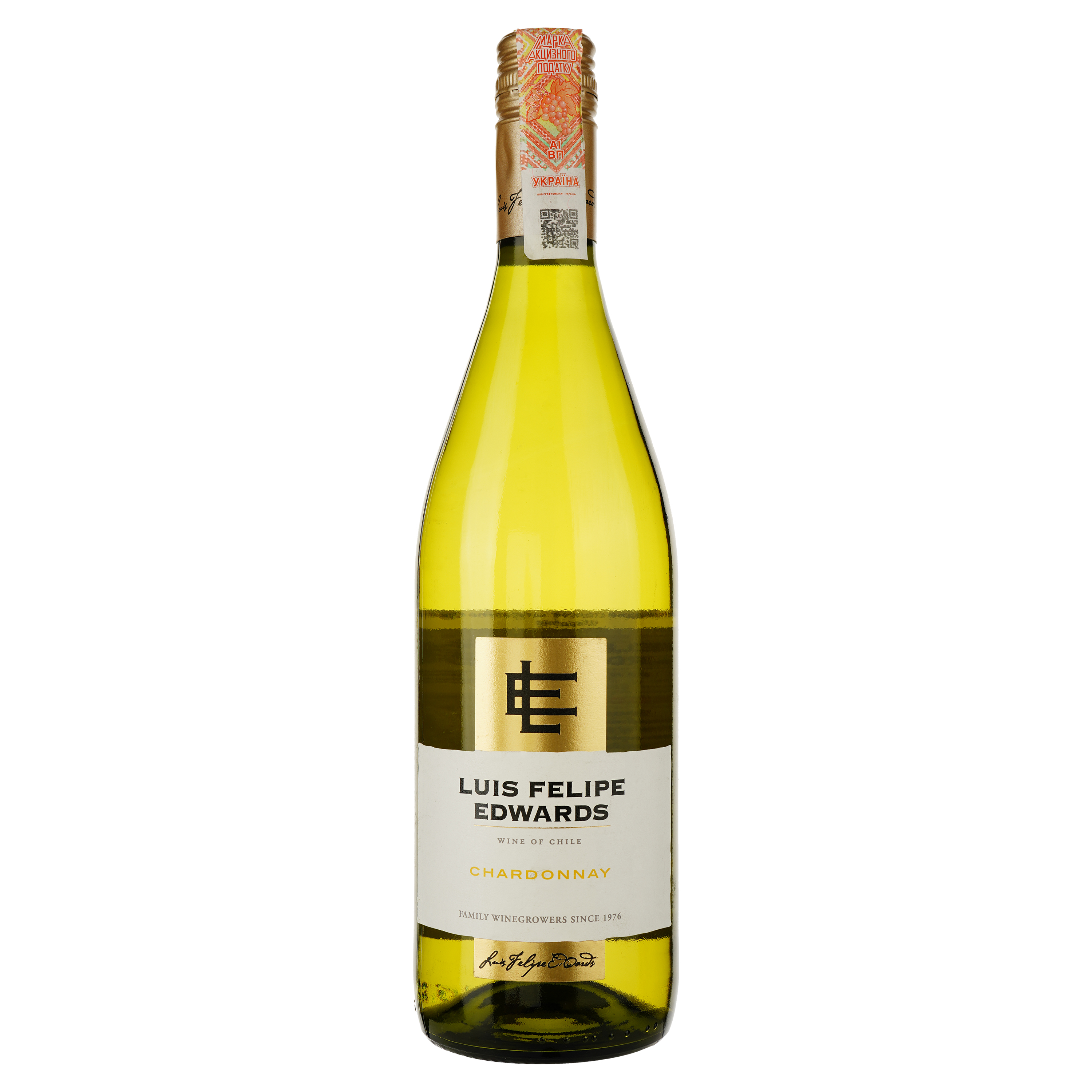 Вино Luis Felipe Edwards Chardonnay, белое, сухое, 0,75 л - фото 1