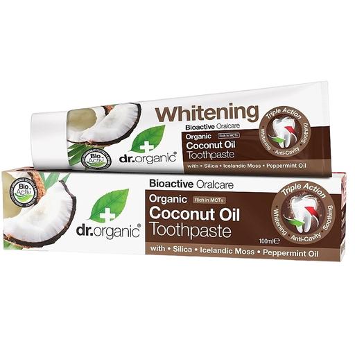 Зубна паста з кокосовою олією Dr. Organic Coconut Oil Toothpaste 100 мл - фото 2