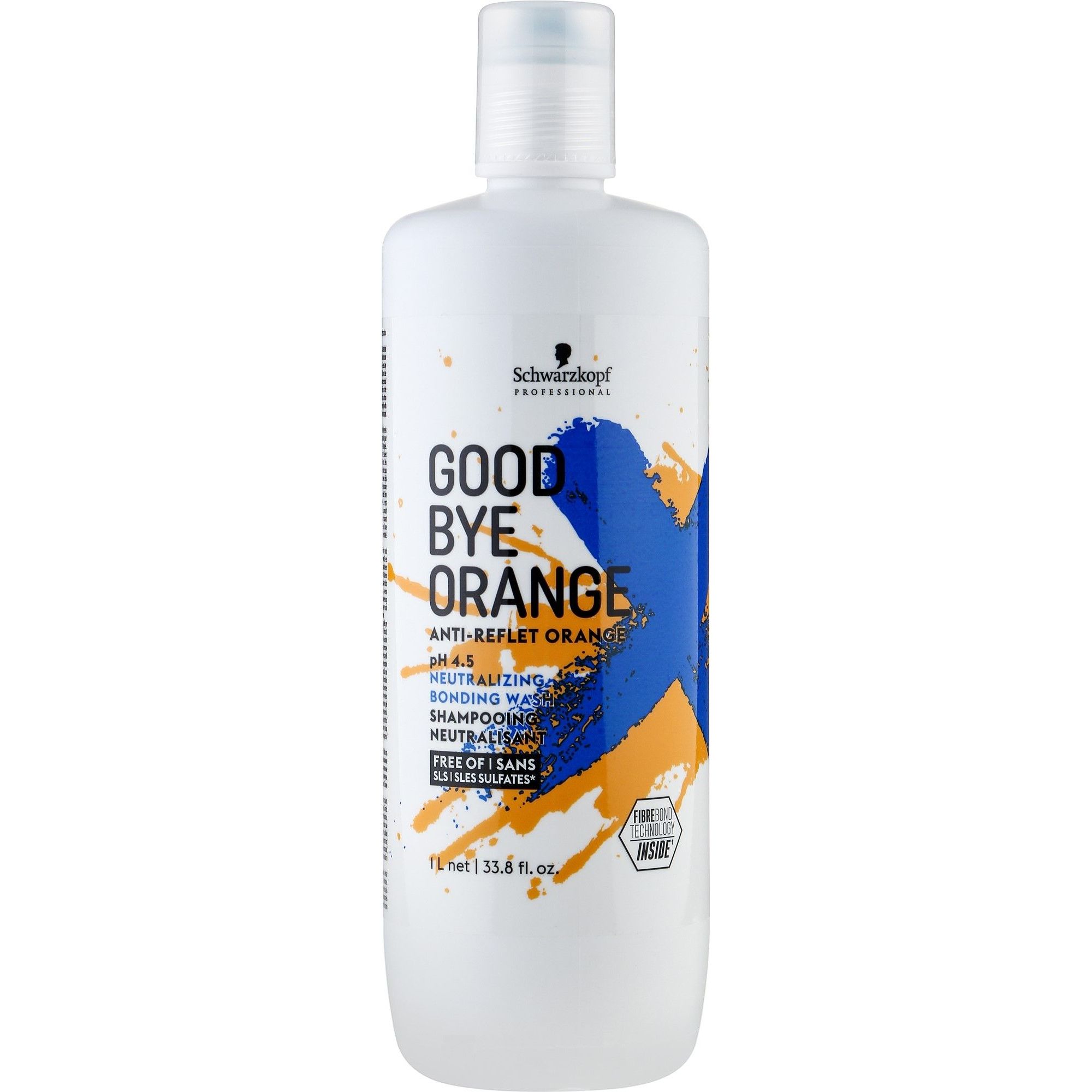 Бессульфатный шампунь с антиоранжевым эффектом Schwarzkopf Professional Goodbye Orange 1 л - фото 1