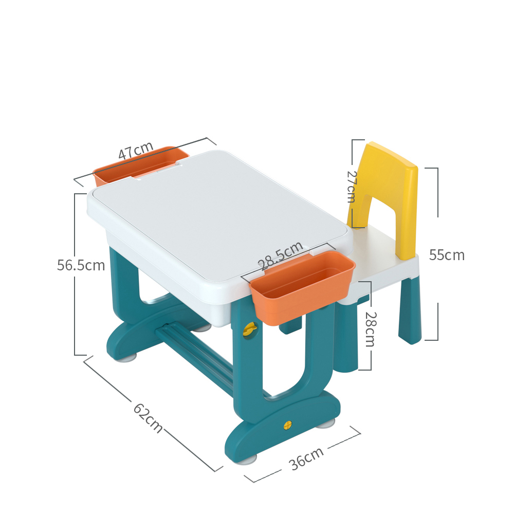 Комплект Poppet Столик Трансформер 6 в 1 + Стілець + Подушка на стілець + Набір фломастерів (PP-004-G) - фото 8