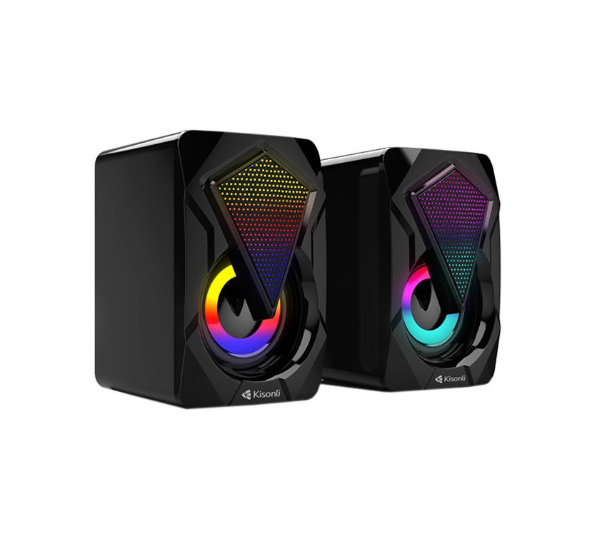 Компьютерные колонки Kisonli L9090 RGB Black - фото 2