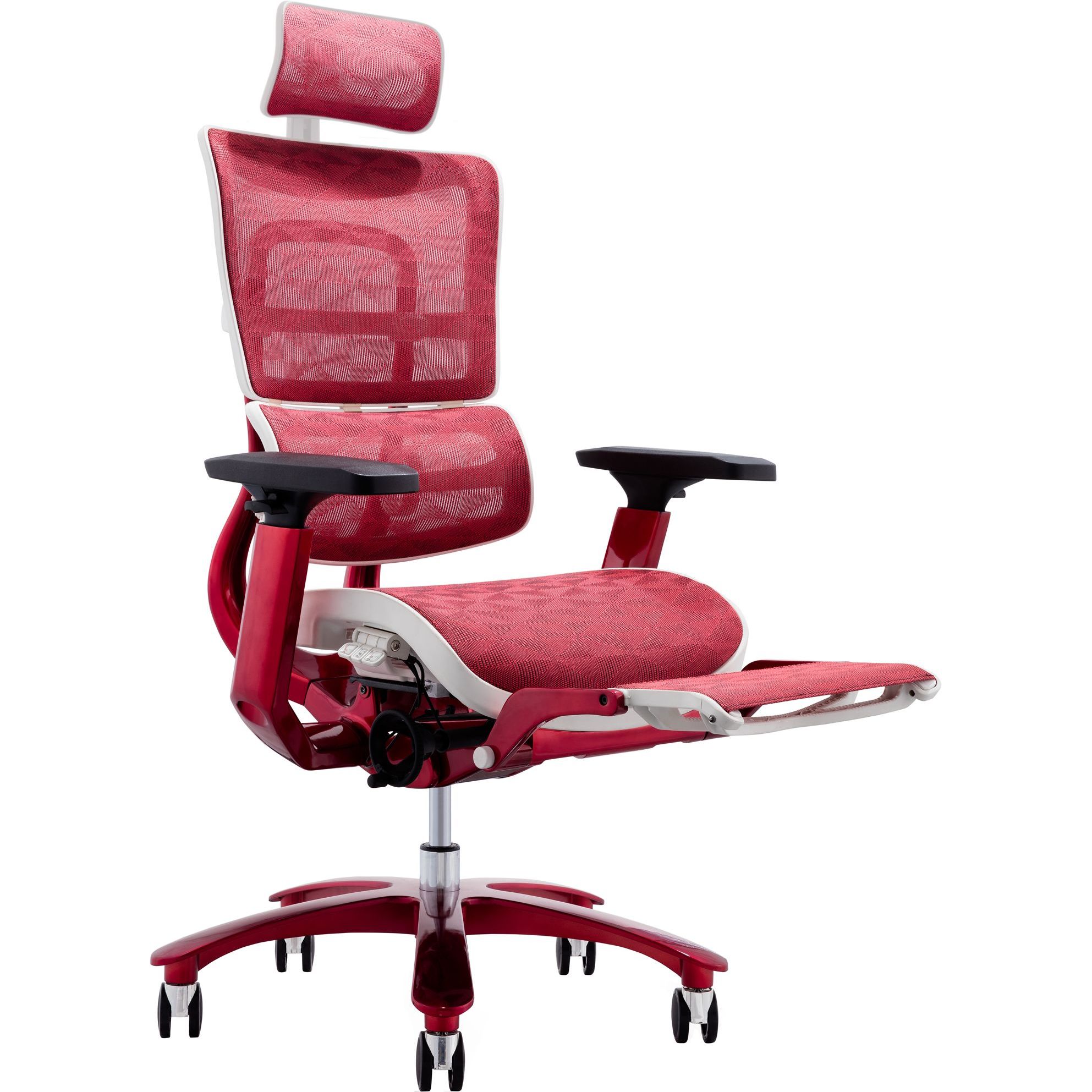 Офисное кресло GT Racer X-815L, красно-белое (X-815L White/Red (W-52)) - фото 2