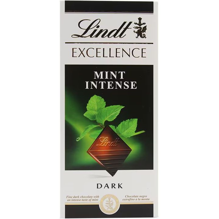 Шоколад Lindt Excellence швейцарский, с мятой, горький, 100 г (389616) - фото 1