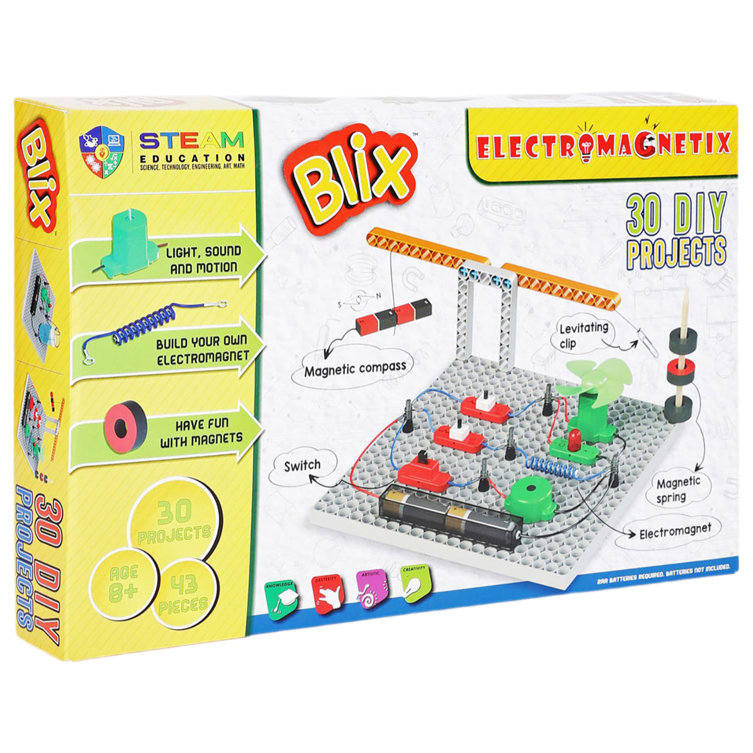 Конструктор Zephyr Blix Electromagnetix 30 Diy Stem Projects Toys 43 елемента - фото 1