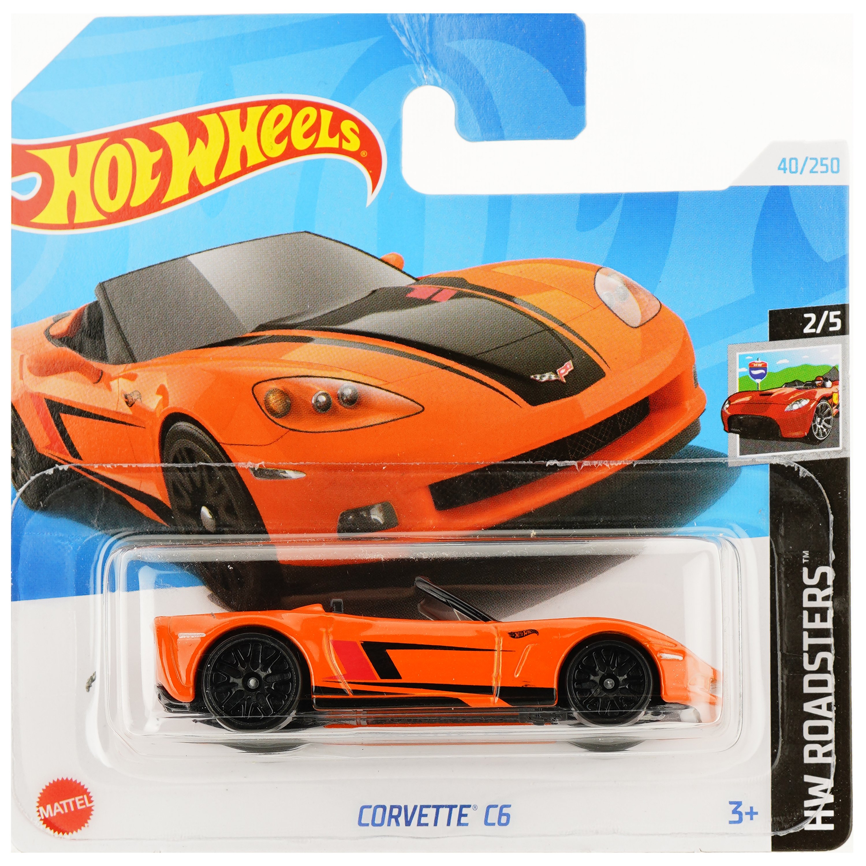 Базовая машинка Hot Wheels HW Roadsters Corvette C6 (5785) - фото 1