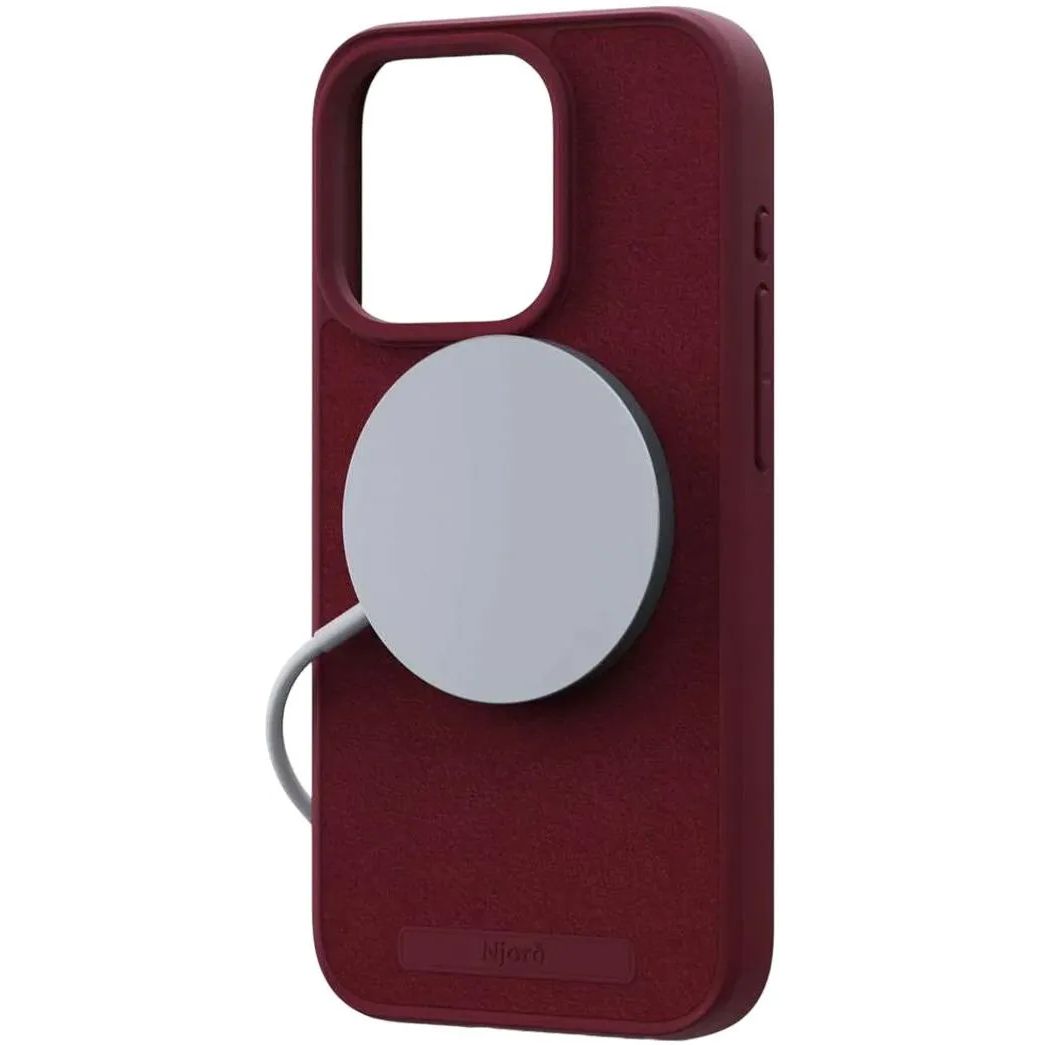 Чохол-накладка Njord Suede MagSafe Case Red для iPhone 15 Pro - фото 4