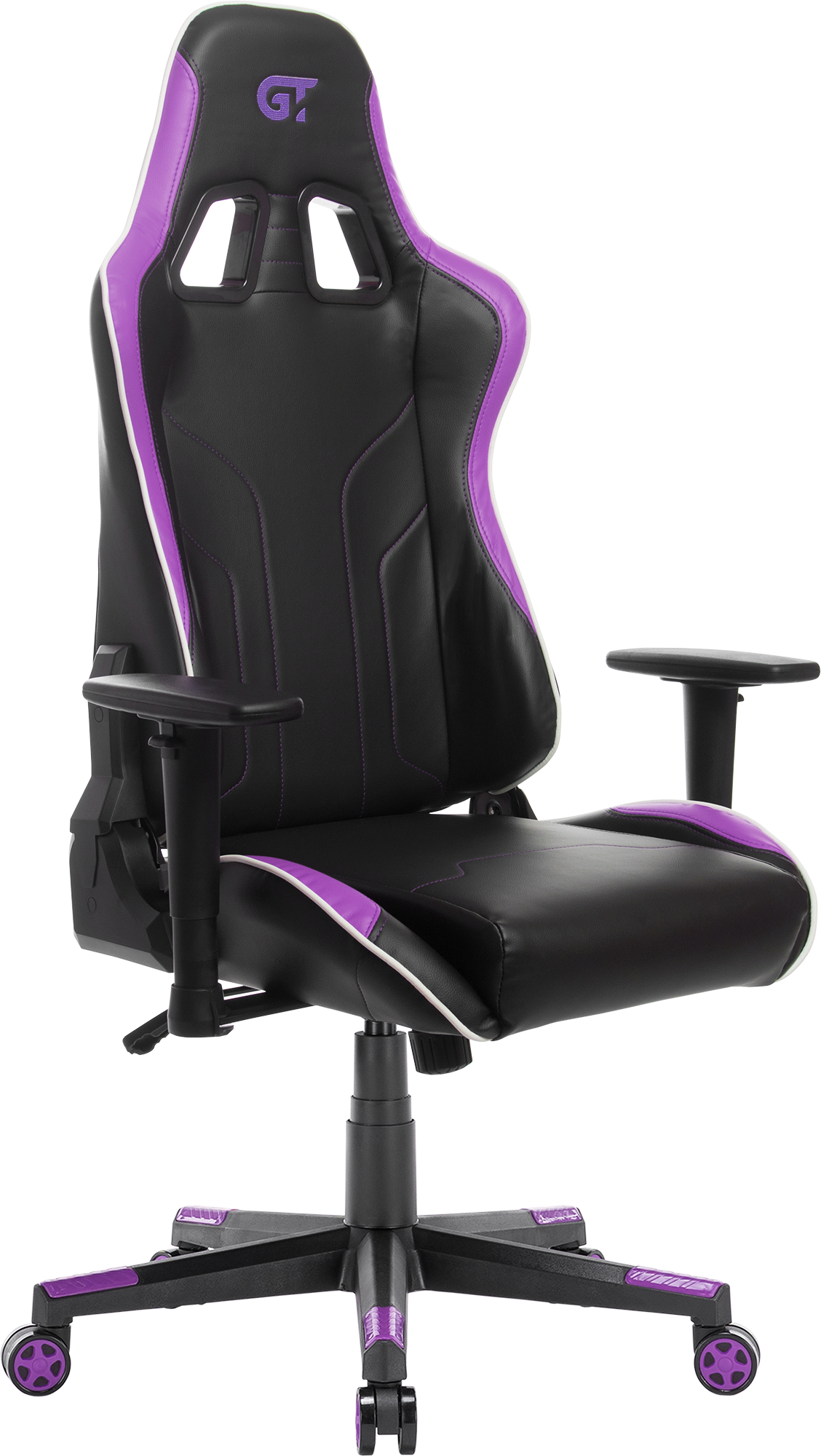 Геймерское кресло GT Racer черное с фиолетовым (X-2528 Black/Purple) - фото 5