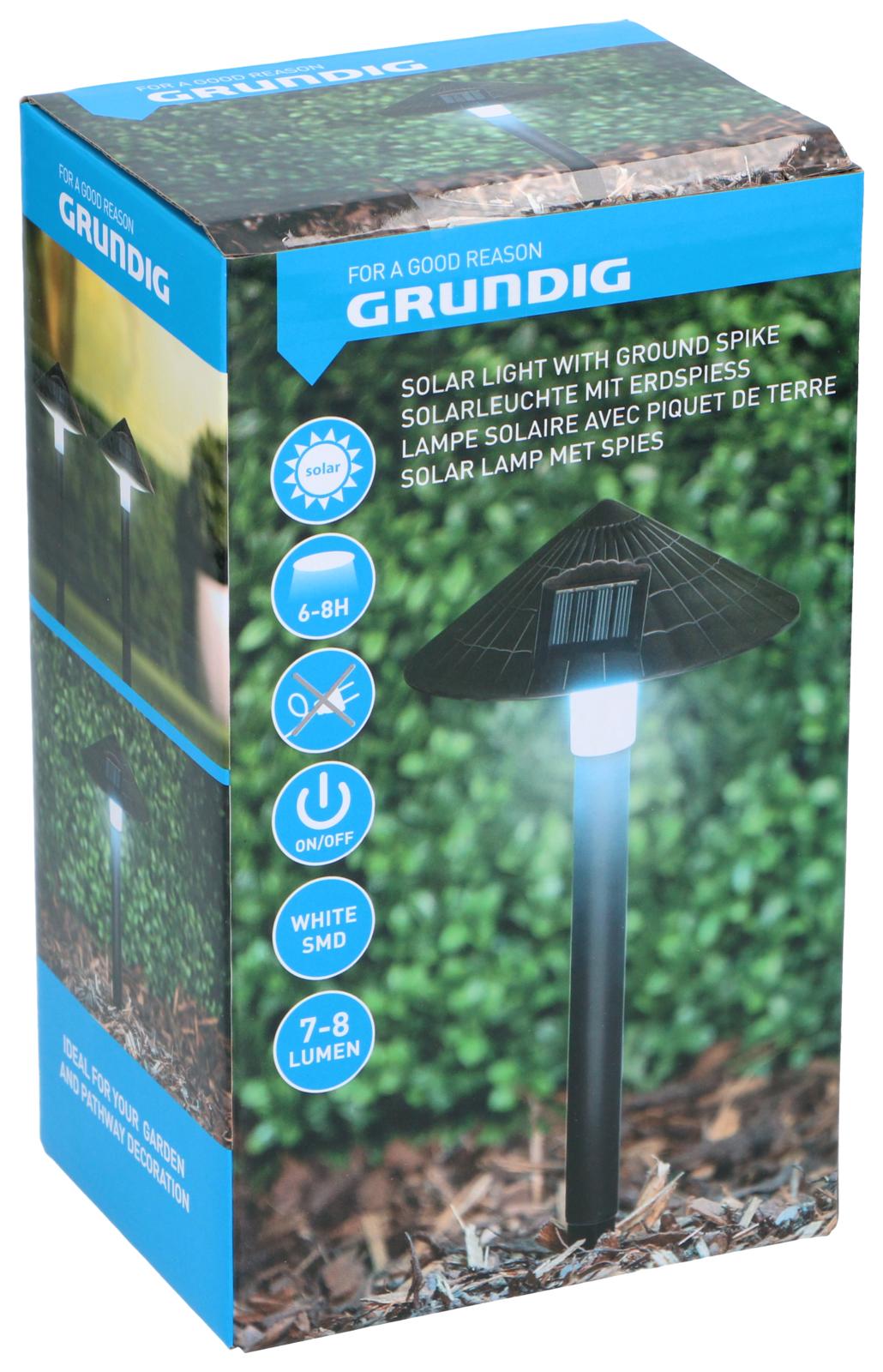 Садовий світильник Grundig на сонячній батареї 15x37.5 см в асортименті - фото 3