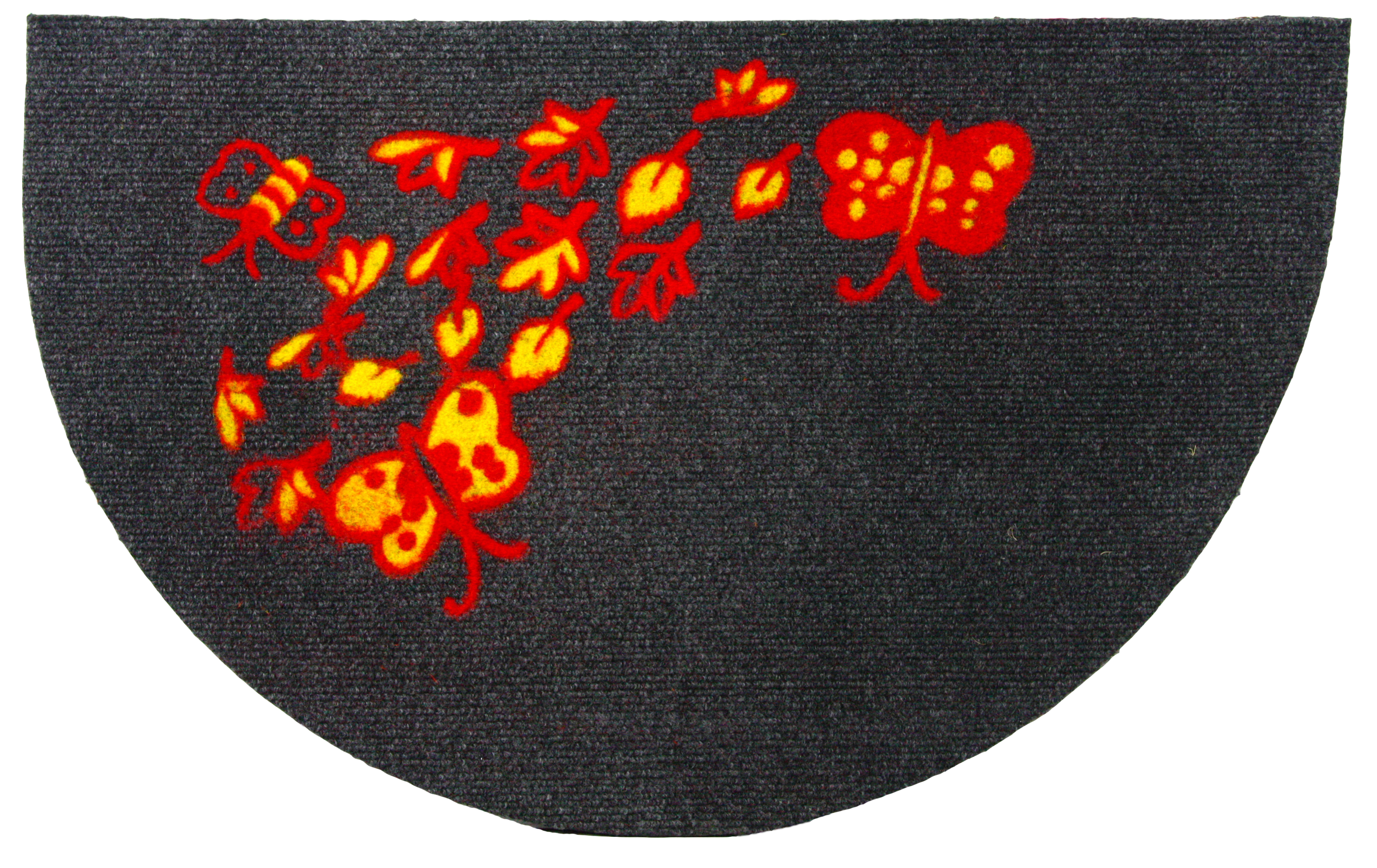 Придверний килимок IzziHome Luna Italyan Gri Kelebekler, 65х40 см, сірий (2200000548986) - фото 1