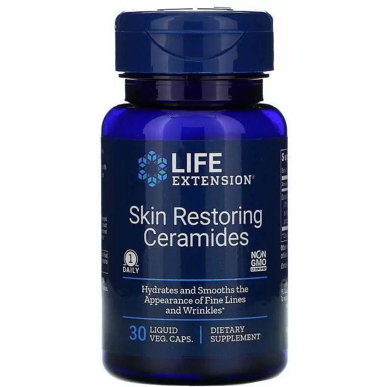 Комплекс для відновлення шкіри Life Extension Skin Restoring Ceramides 30 капсул - фото 1