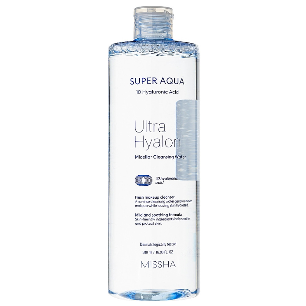 Увлажняющая мицеллярная вода Missha Super Аqua Ultra Hyalron, 500 мл - фото 1