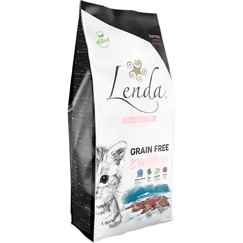 Сухой корм для котят Lenda Kitten Poultry & Fish Grain Free беззерновой 2 кг - фото 1