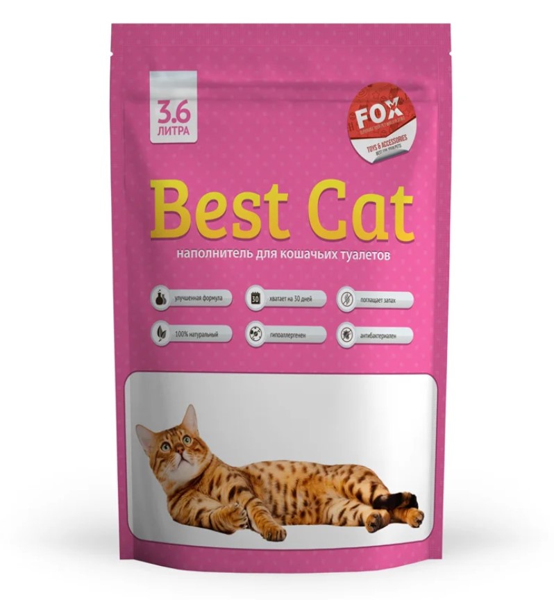 Силікагелевий наповнювач для котячого туалету Best Cat Pink Flower, 3,6 л (SGL006) - фото 1